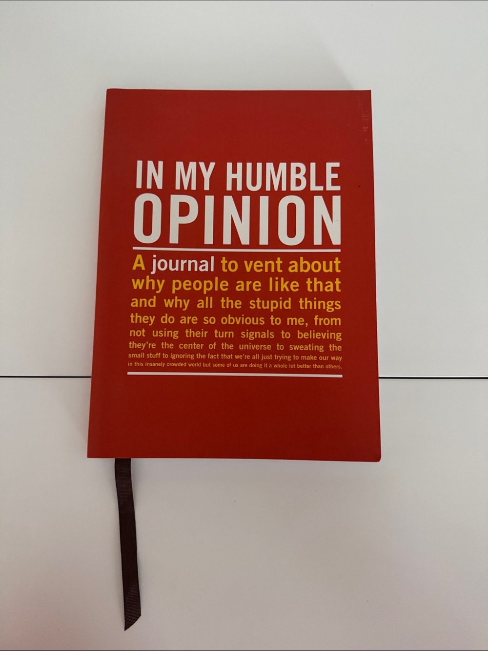 Knock Knock Red "In My Humble Opinion" Journal